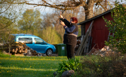 Kurbulē uz upi. Foto: Aija Valtmane150