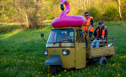 Kurbulē uz upi. Foto: Aija Valtmane154