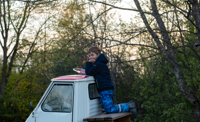 Kurbulē uz upi. Foto: Aija Valtmane264