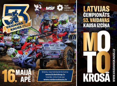 53. Vaidavas kauss norisināsies 16. maijā